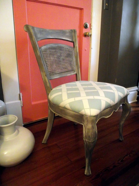 grey weathered dining chair