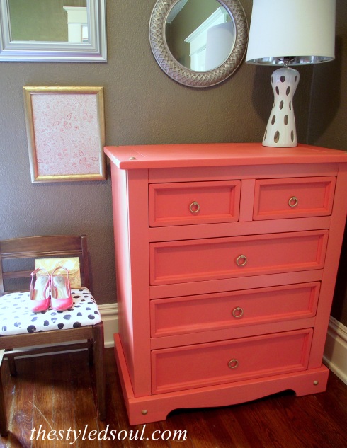 painted coral chest
