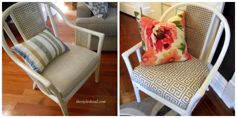 Bamboo Wicker Chair Before and After